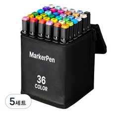 다다 디자인 드로잉 마커펜 천케이스, 36색, 5세트