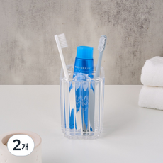 Modern House 百褶壓克力方形多功能收納筒, 2個, 透明