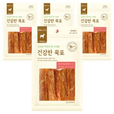 굿데이 강아지 건강한 육포, 쫄깃 닭가슴살 슬라이스, 100g, 4개