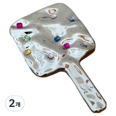 B2WIN 珠寶水波紋感性手拿鏡, 2個, 方形中號