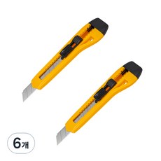 deLi 得力 大型美工刀 E2061, 黃色, 6個