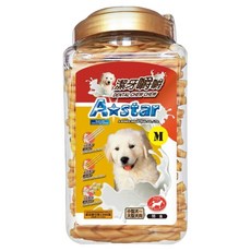 A star 潔牙嚼嚼棒 M 18週以上幼犬/成犬/老犬, 起司, 1.55kg, 1桶