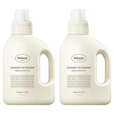 베베숲 홈 세탁세제 무향 본품, 1L, 2개