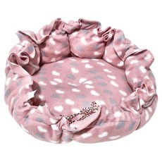 寵物南瓜窩 窩墊心 (三號) 短毛絨+PP棉 適用於貓咪、狗狗, 藕粉愛心, L, 1個