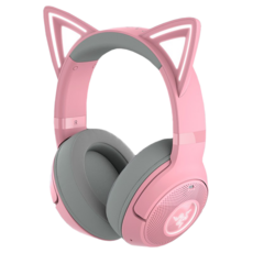 RAZER 雷蛇 Kraken Kitty V2 BT Wireless 主動降噪 耳罩式 耳機 Bluetooth 5.2 40mm Drivers Integrated Beamforming Noise-cancelling Mics 40H Playtime 粉色 RGB RZ04-04860100-R3M1