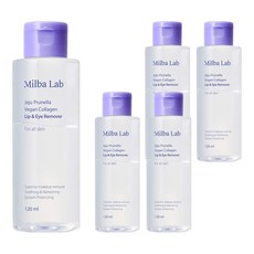 [비건뷰티] 밀바랩 제주 프루넬라 콜라겐 립앤아이 리무버, 120ml, 5개
