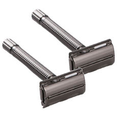 Abern 刮鬍刀 震動式 手動 復古 舊款 黑色, 1入, 2個