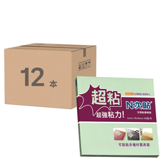 N次貼 超黏粉彩便條本 62707 76 x 76mm 綠色 90張 超黏性, 12本