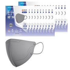 리벤스 에버뉴크린 새부리형 황사방역 마스크 대형 플러스 KF94, 5개입, 20개, 그레이