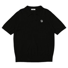 POLHAM 女性開衩領短袖針織衫