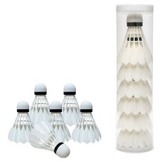 LiveOn 耐用性與飛行穩定性尼龍羽毛球 8.2cm, 1個, 6入, 白色