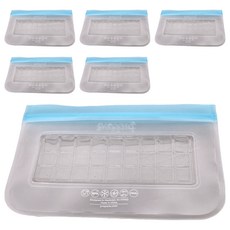 prepara 沛樂生活 食物保鮮密封夾鏈袋 藍色, 4號袋(20.32 x 12.7cm), 2入, 3組