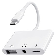超級 OTG USB Plus Audio out Plus 充電轉接器 CA3, 混合色, 1個
