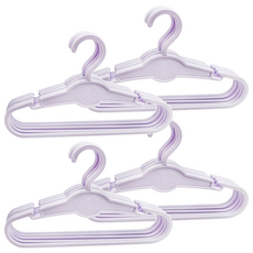 Sanrio 三麗鷗 兒童浮雕塑膠衣架 KT019502, 雙星仙子 紫色 + 粉色, 20支