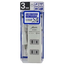 Mayka 明家 3插2P高阻燃延長線 SP321B 4呎 MIG-SP-321B-4, 1.2m, 白色, 1條