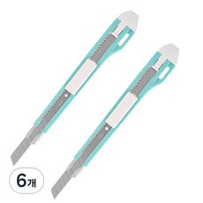 deLi 得力 美工刀 2031, 綠色, 6個