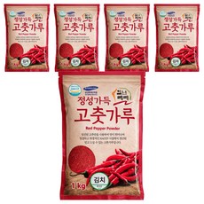 일년래래 중국산 김치용 고춧가루, 1kg, 5개