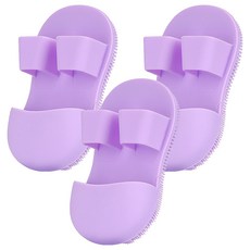 Bacogel 矽膠臉部去角質按摩手指套, 3個, 紫色