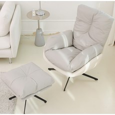 프롬홈 슬라임 1인용 쇼파 + 반달 쿠션1p + 스툴 세트 방문설치, 그레이, 1개