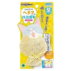 CattyMan 木天蓼添加絲瓜刷牙玩具 貓用, 貓咪 米色, 1個