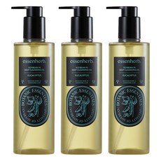 essenherb 大豆90深層卸妝油 桉樹香, 3瓶, 300ml