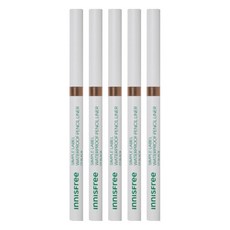 이니스프리 심플라벨 워터프루프 펜슬라이너 0.1g, 3 초코 브라운, 5개