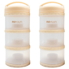 MOYUUM 三層奶粉盒, 米色, 2個
