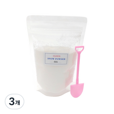 스노우펀 클라우드 슬라임 스노우파우더 50g + 눈삽, 3개, 랜덤발송