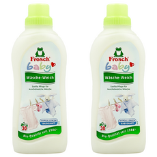 德國小綠蛙 Frosch 寶寶衣物柔軟劑 洋甘菊配方 750ml 舒緩敏感、溫和香味 宜人不刺激, 2瓶
