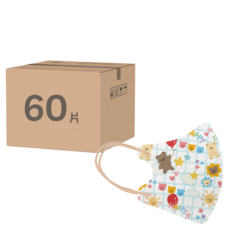 CS 凱馺國際 幼幼3D立體醫用口罩, 陽光小熊MINI 多色, 20片, 3包