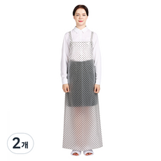 WELLPRON 半透明聚氨酯Unidot防水圍裙 大, 白色, 2個