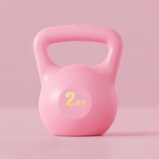 순잠 체력 강화 근력 홈 트레이닝용 물주입 케틀벨, 핑크, 1개, 2kg