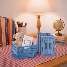 MF스토어 파스텔 접이식 선반 폴딩박스, 미스트블루, 20개