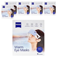 ZEISS 蔡司 蒸氣眼罩 舒緩眼部疲勞 40度恆溫 親膚透氣, 8個裝, 6盒
