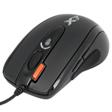 A4TECH 雙飛燕 火力王滑鼠, X-718BK, 黑色