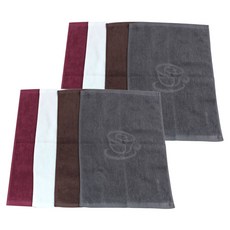 Cafe Haengju Shiraz Living 長版咖啡廳抹布 4入, 2套, 棕色+白色+紫色+灰色