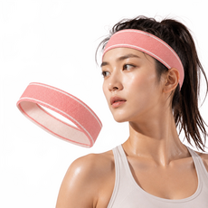 마라나타 스포츠 땀흡수 운동용 헬스 요가 머리띠 미끄럼방지 헤어밴드, 핑크, 1개