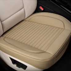 에이비씨파츠 자동차 3D 가죽방석 3종 세트, 베이지, 1세트