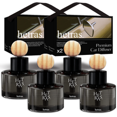 헤트라스 프리미엄 차량용 디퓨저 77ml 2p + 리본끈 선물세트, 플라워샵향, 2세트