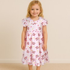 PremierFam 女童涼感CATCH! TEENIEPING嫘縈五分睡衣連身裙