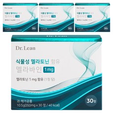닥터린 식물성 멜라토닌 함유 멜라바인, 30정, 4개