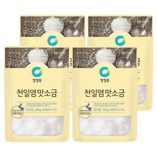 청정원 천일염 맛소금, 250g, 4개