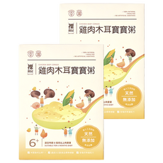 裸廚房 常溫小寶寶粥 雞肉木耳 120g*5包*2盒 寶寶副食品, 600g