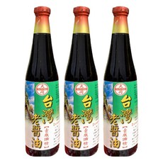 大同醬油 台灣老醬油壺底油精, 嚴選黑豆 甕釀技術製造, 400ml, 3瓶