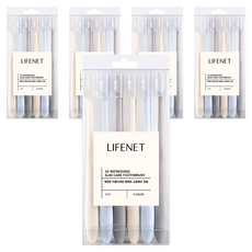 LIFENET 清爽雙重細毛小頭牙刷 3色 各4支, 5組