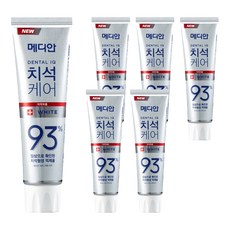 MEDIAN 麥迪安 93%強效護理牙膏 淨白牙齒款, 120g, 1條, 6條