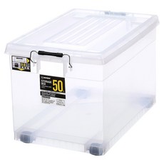 KEYWAY 聯府 工業風收納箱 TK50-1, 透明, 1個