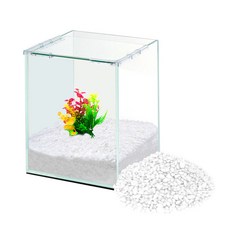 grovita 加高式魚缸+裝飾用造景石 白色 4kg, 混合顏色