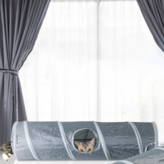 DING DONG PET 寵物貓用隧道, 灰色的, 1個