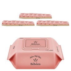 Bebeen 掀蓋式兒童適用濕紙巾, 100張, 30包